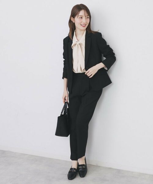 index / インデックス シャツ・ブラウス | 2枚衿ボウタイブラウス【洗濯機OK/防シワ/イージーアイロン】 | 詳細5