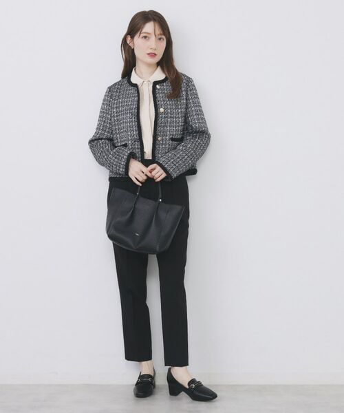 index / インデックス シャツ・ブラウス | 2枚衿ボウタイブラウス【洗濯機OK/防シワ/イージーアイロン】 | 詳細6