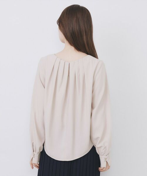 index / インデックス シャツ・ブラウス | クルーネックタックブラウス【洗濯機OK/防シワ/イージーアイロン】 | 詳細17
