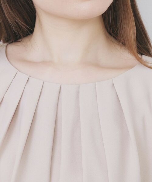 index / インデックス シャツ・ブラウス | クルーネックタックブラウス【洗濯機OK/防シワ/イージーアイロン】 | 詳細18
