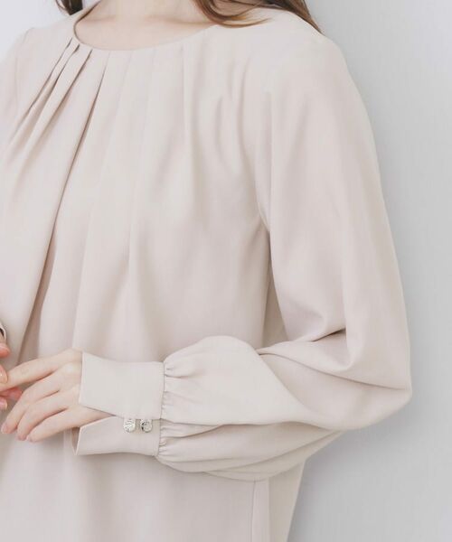 index / インデックス シャツ・ブラウス | クルーネックタックブラウス【洗濯機OK/防シワ/イージーアイロン】 | 詳細20