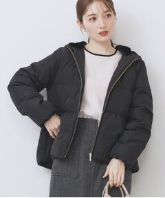 index / インデックス ダウンジャケット・ベスト | KAWADAダウンペプラムショートコート【撥水/洗濯機OK/静電気防止裏地】