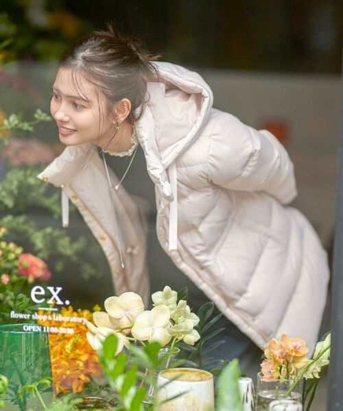 index / インデックス ダウンジャケット・ベスト | KAWADAダウンドロストミドルコート【撥水/洗濯機OK/2WAY/静電気防止裏地】《XS～3L》 | 詳細2