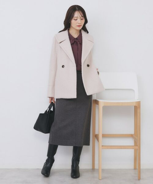 index / インデックス ピーコート | ブークレミドルコート【洗える】 | 詳細11