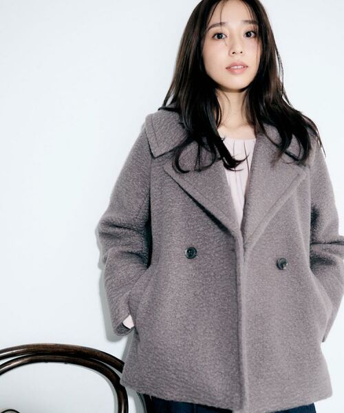 index / インデックス ピーコート | ブークレミドルコート【洗える】 | 詳細3