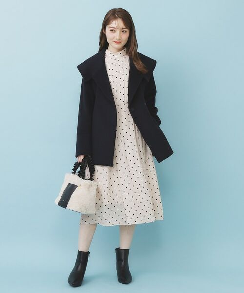 index / インデックス その他アウター | ベルト付ビッグカラーミドルコート | 詳細11