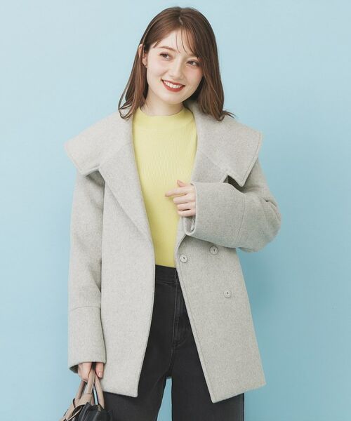 index / インデックス その他アウター | ベルト付ビッグカラーミドルコート | 詳細14