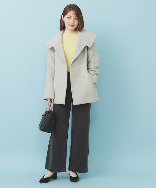 index / インデックス その他アウター | ベルト付ビッグカラーミドルコート | 詳細15