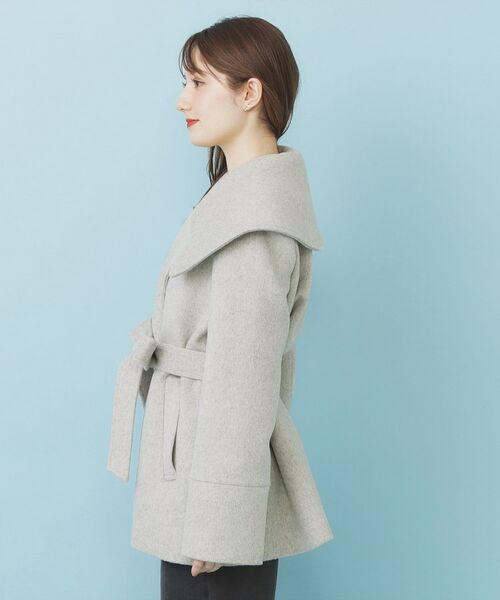 index / インデックス その他アウター | ベルト付ビッグカラーミドルコート | 詳細19