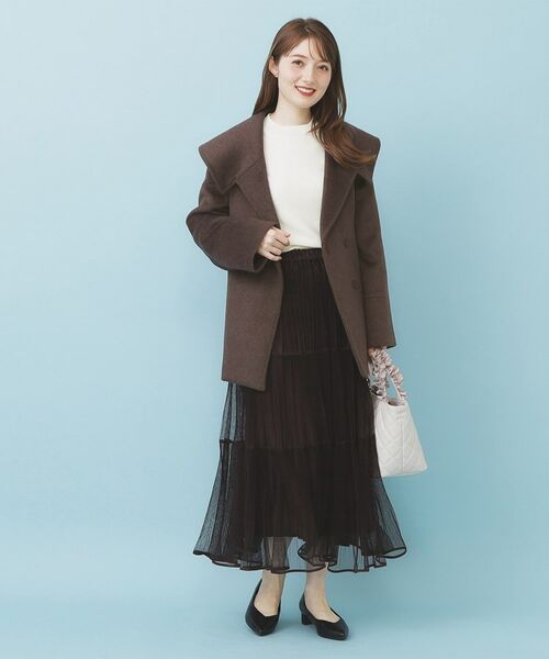 index / インデックス その他アウター | ベルト付ビッグカラーミドルコート | 詳細2