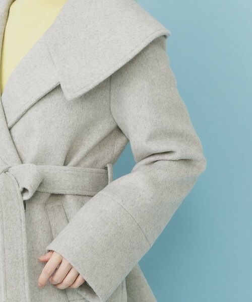 index / インデックス その他アウター | ベルト付ビッグカラーミドルコート | 詳細22