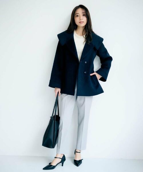 index / インデックス その他アウター | ベルト付ビッグカラーミドルコート | 詳細29