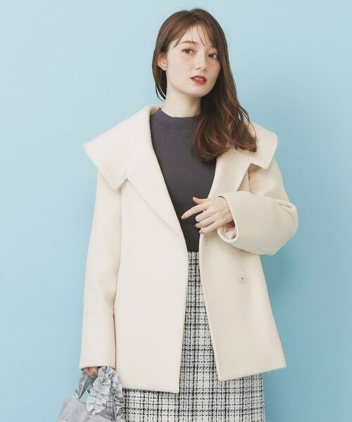 index / インデックス その他アウター | ベルト付ビッグカラーミドルコート | 詳細5