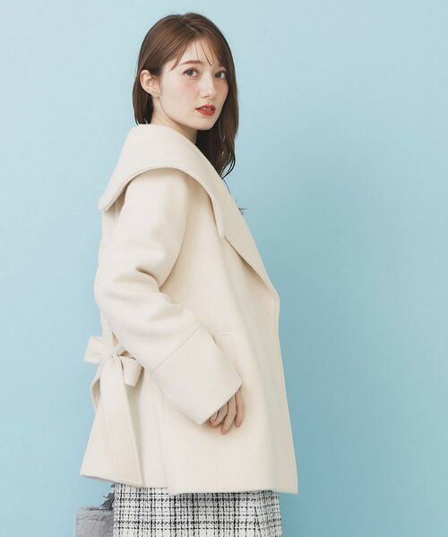 index / インデックス その他アウター | ベルト付ビッグカラーミドルコート | 詳細6