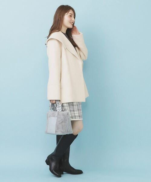 index / インデックス その他アウター | ベルト付ビッグカラーミドルコート | 詳細8