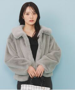 index / インデックス ステンカラーコート | エコファーショートコート【洗える】