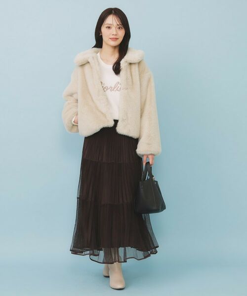 index / インデックス ステンカラーコート | エコファーショートコート【洗える】 | 詳細12