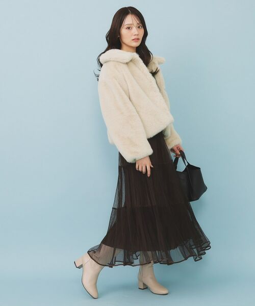 index / インデックス ステンカラーコート | エコファーショートコート【洗える】 | 詳細13