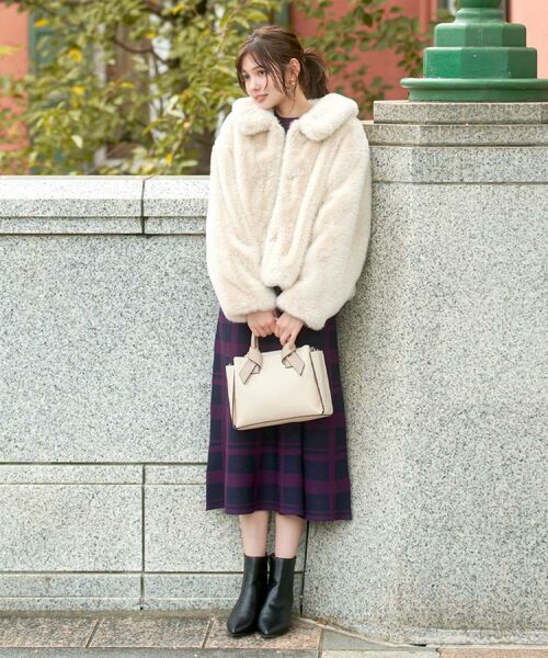 index / インデックス ステンカラーコート | エコファーショートコート【洗える】 | 詳細2