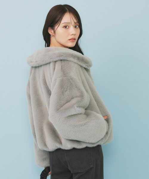 index / インデックス ステンカラーコート | エコファーショートコート【洗える】 | 詳細7