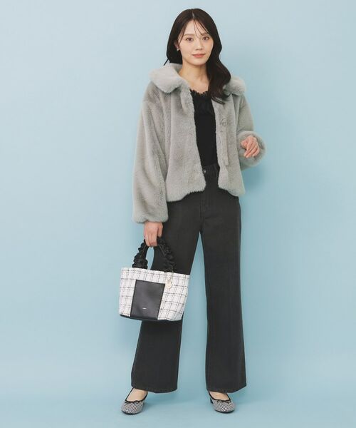 index / インデックス ステンカラーコート | エコファーショートコート【洗える】 | 詳細8