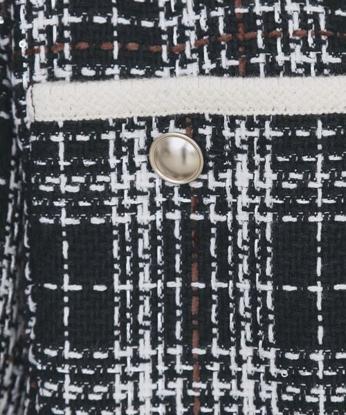 index / インデックス ノーカラージャケット | チェックツイードジャケットコート/セットアップ対応【洗える】 | 詳細16
