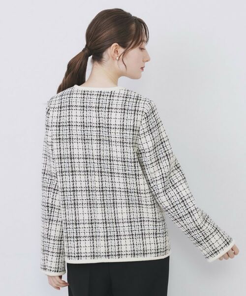 index / インデックス ノーカラージャケット | チェックツイードジャケットコート/セットアップ対応【洗える】 | 詳細19