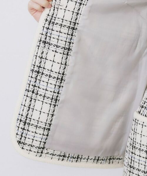 index / インデックス ノーカラージャケット | チェックツイードジャケットコート/セットアップ対応【洗える】 | 詳細7