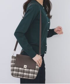 index / インデックス ハンドバッグ | 【2WAY】ラメツイードチェックコンビミドルハンドバッグ