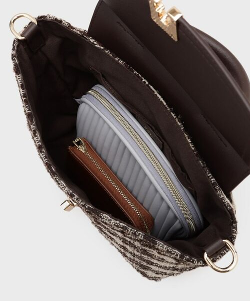 index / インデックス ハンドバッグ | 【2WAY】ラメツイードチェックコンビミドルハンドバッグ | 詳細12