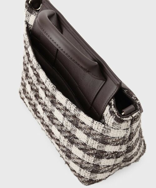 index / インデックス ハンドバッグ | 【2WAY】ラメツイードチェックコンビミドルハンドバッグ | 詳細14