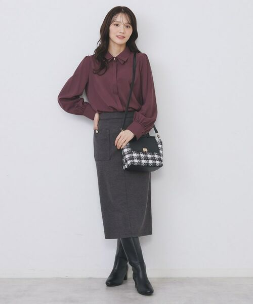index / インデックス ハンドバッグ | 【2WAY】ラメツイードチェックコンビミドルハンドバッグ | 詳細2