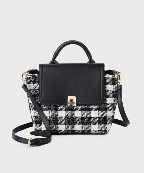 index / インデックス ハンドバッグ | 【2WAY】ラメツイードチェックコンビミドルハンドバッグ | 詳細5