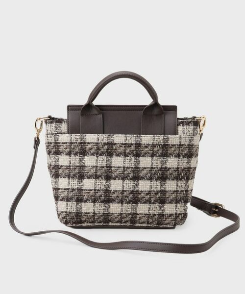 index / インデックス ハンドバッグ | 【2WAY】ラメツイードチェックコンビミドルハンドバッグ | 詳細8