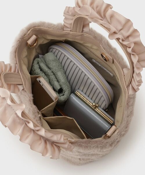 index / インデックス トートバッグ | フリルハンドル フェイクファーミドルトートバッグ | 詳細17