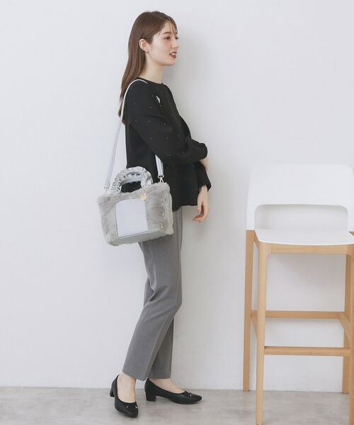 index / インデックス トートバッグ | フリルハンドル フェイクファーミドルトートバッグ | 詳細3