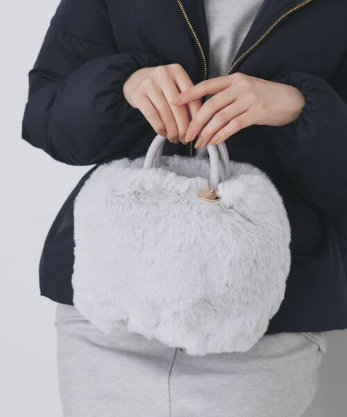 index / インデックス ショルダーバッグ | 【2WAY】フェイクファーラウンドショルダーバッグ(グレー(012))