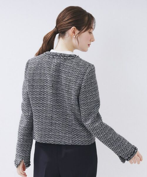 index / インデックス ノーカラージャケット | ≪通勤・セレモニー/セットアップ対応≫ノーカラーツイードジャケット【洗濯機OK】 | 詳細29