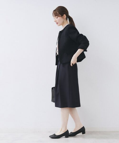 index / インデックス ノーカラージャケット | ≪通勤・セレモニー/セットアップ対応≫ノーカラーツイードジャケット【洗濯機OK】 | 詳細8