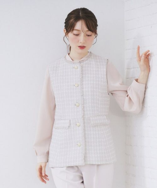 index / インデックス ベスト | ファンシーツイードペプラムジレ【洗える】 | 詳細12