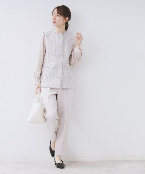 index / インデックス ベスト | ファンシーツイードペプラムジレ【洗える】 | 詳細13