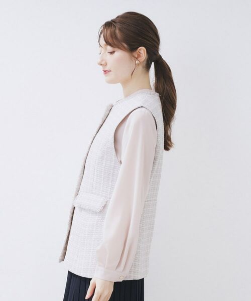 index / インデックス ベスト | ファンシーツイードペプラムジレ【洗える】 | 詳細17
