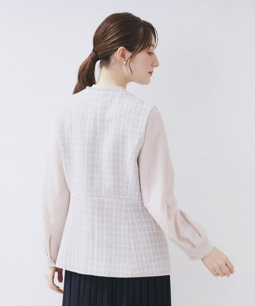 index / インデックス ベスト | ファンシーツイードペプラムジレ【洗える】 | 詳細18