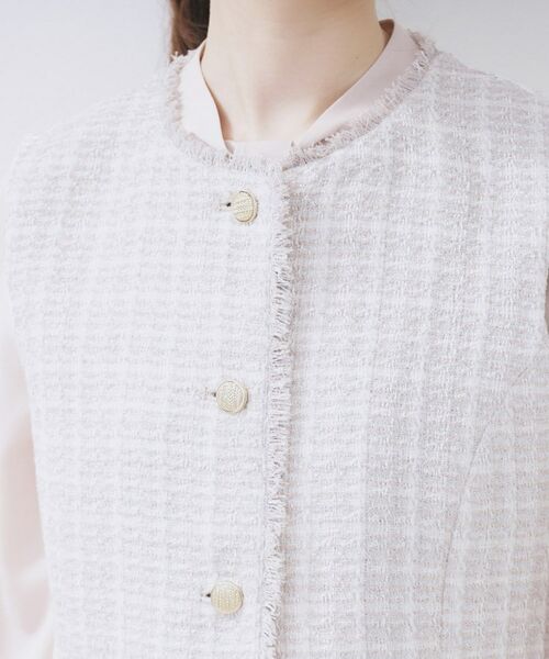 index / インデックス ベスト | ファンシーツイードペプラムジレ【洗える】 | 詳細19