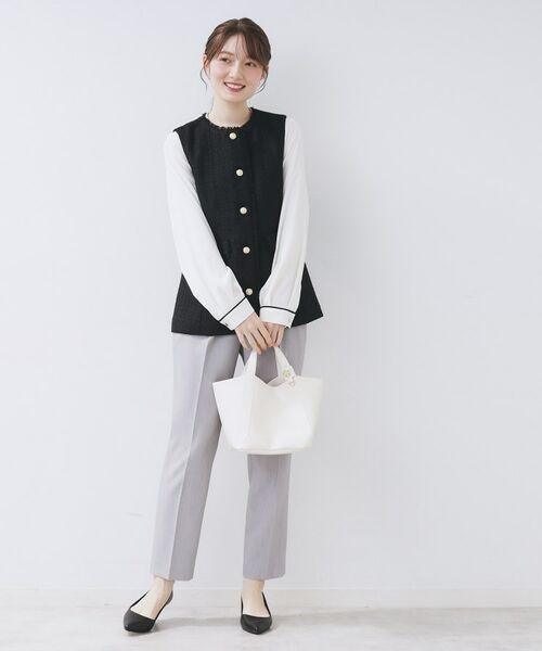 index / インデックス ベスト | ファンシーツイードペプラムジレ【洗える】 | 詳細2