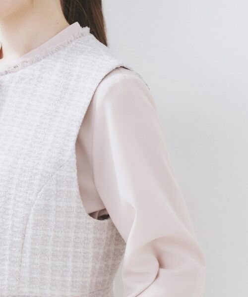 index / インデックス ベスト | ファンシーツイードペプラムジレ【洗える】 | 詳細20