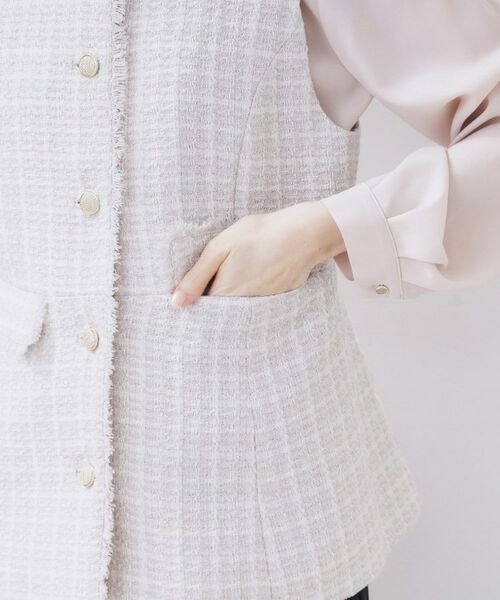 index / インデックス ベスト | ファンシーツイードペプラムジレ【洗える】 | 詳細21