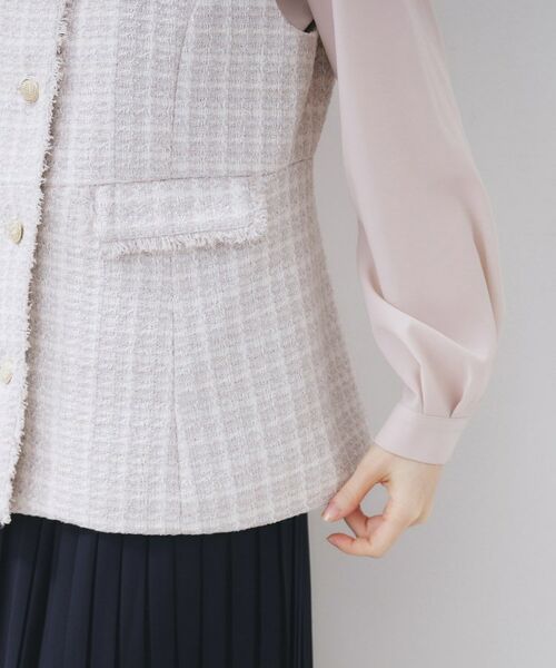 index / インデックス ベスト | ファンシーツイードペプラムジレ【洗える】 | 詳細22