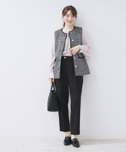 index / インデックス ベスト | ファンシーツイードペプラムジレ【洗える】 | 詳細7