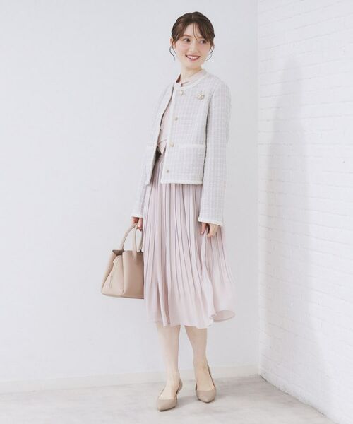 index / インデックス ノーカラージャケット | ファンシーツイードノーカラージャケット【洗える】 | 詳細12